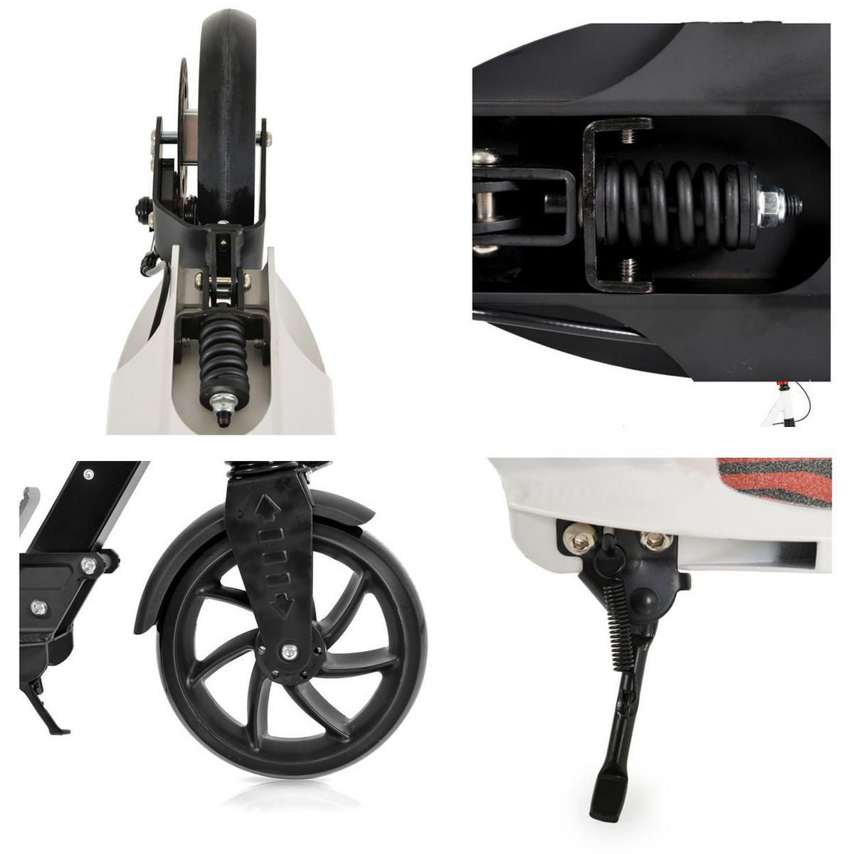 KINDERROLLER Plexus weiß uni Bremse Stoßdämpfer Flaschenhalter bis 100 kg - Weiß, Metall (93/40/80cm)