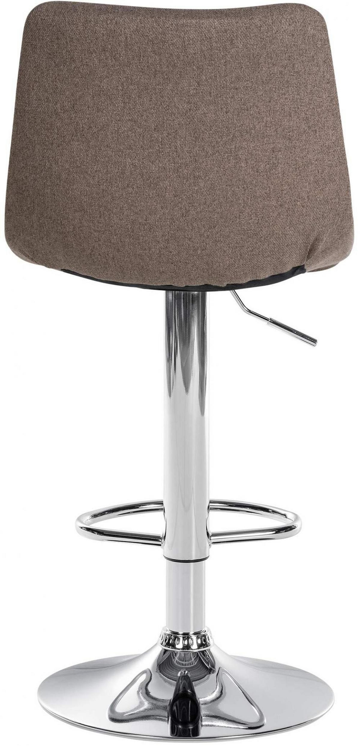 BARHOCKER Stoff taupe - Taupe/Chromfarben, Textil/Metall (43/87/46.5cm) - CLP