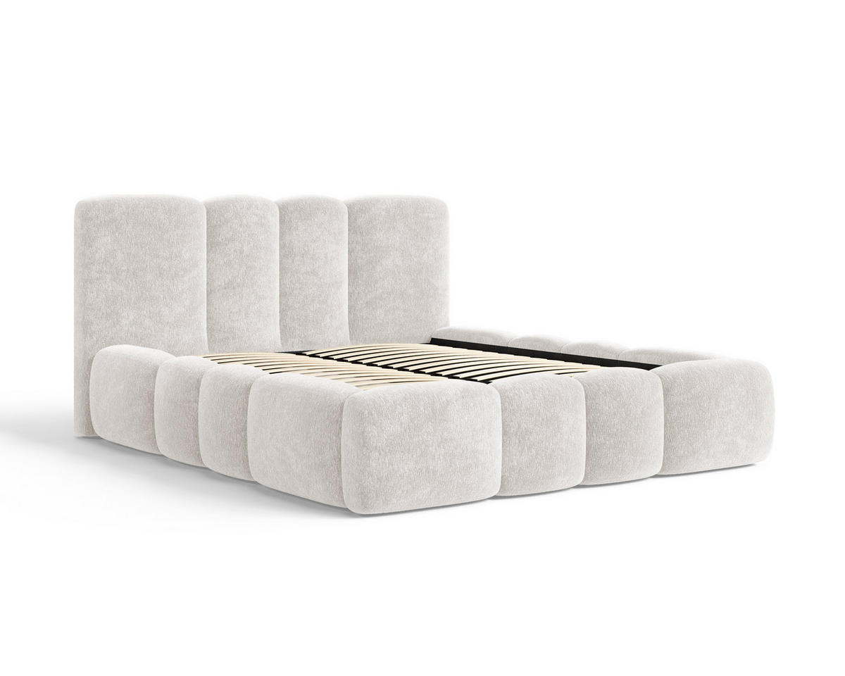 POLSTERBETT 26 - 180x200 cm – Amari – Bett mit Bettkasten und Gepolstertem Kopfteil - Beige, Holz (180/200cm) - ROYAL24_MARKT