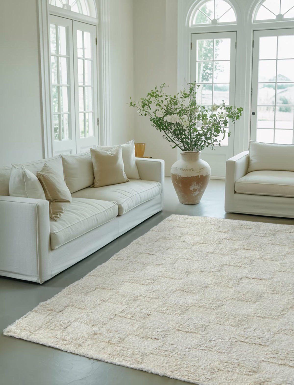 TEPPICH aus recycelter Baumwolle handgewebt beige - Beige, Naturmaterialien (160/230cm) - AFK Living