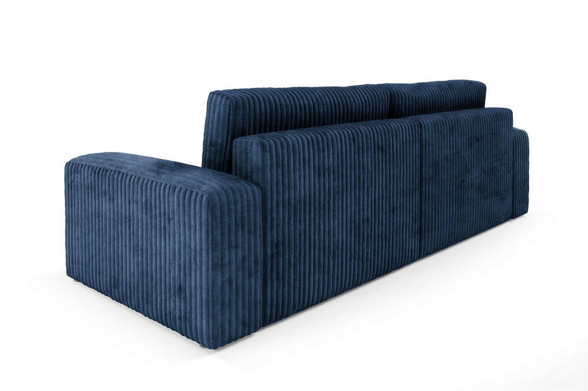 SCHLAFSOFA Natalia - Dunkelblau, Holzwerkstoff/Textil (252/85/105cm) - Fun Möbel