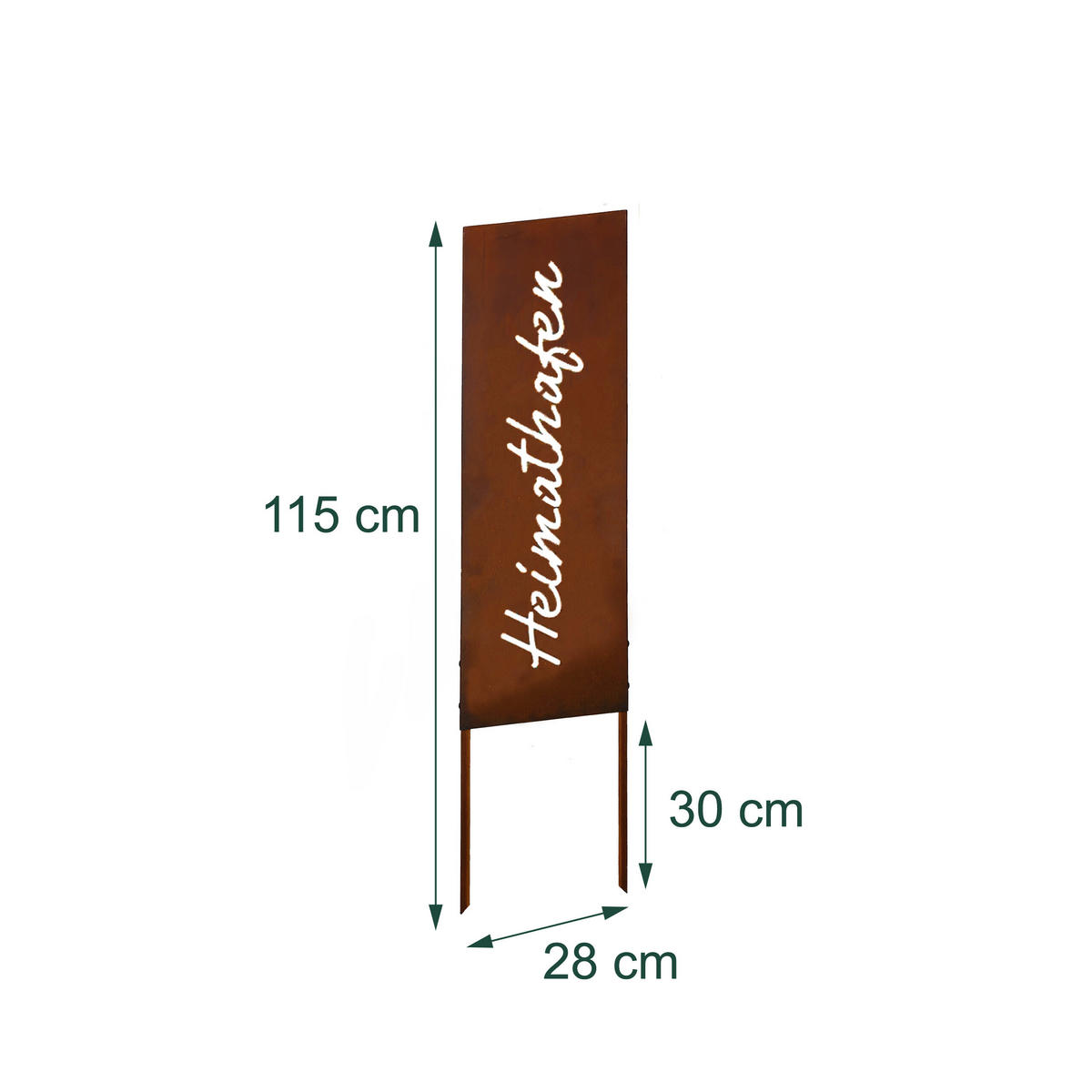 EDELROST-GARTENDEKO - Braun, Metall (1.5cm) - Relaxdays