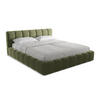 POLSTERBETT mit Bettkasten und Lattenrost 200x228 Grün - Schwarz/Olivgrün, Kunststoff/Textil (180/200cm) - LaMiaSofa