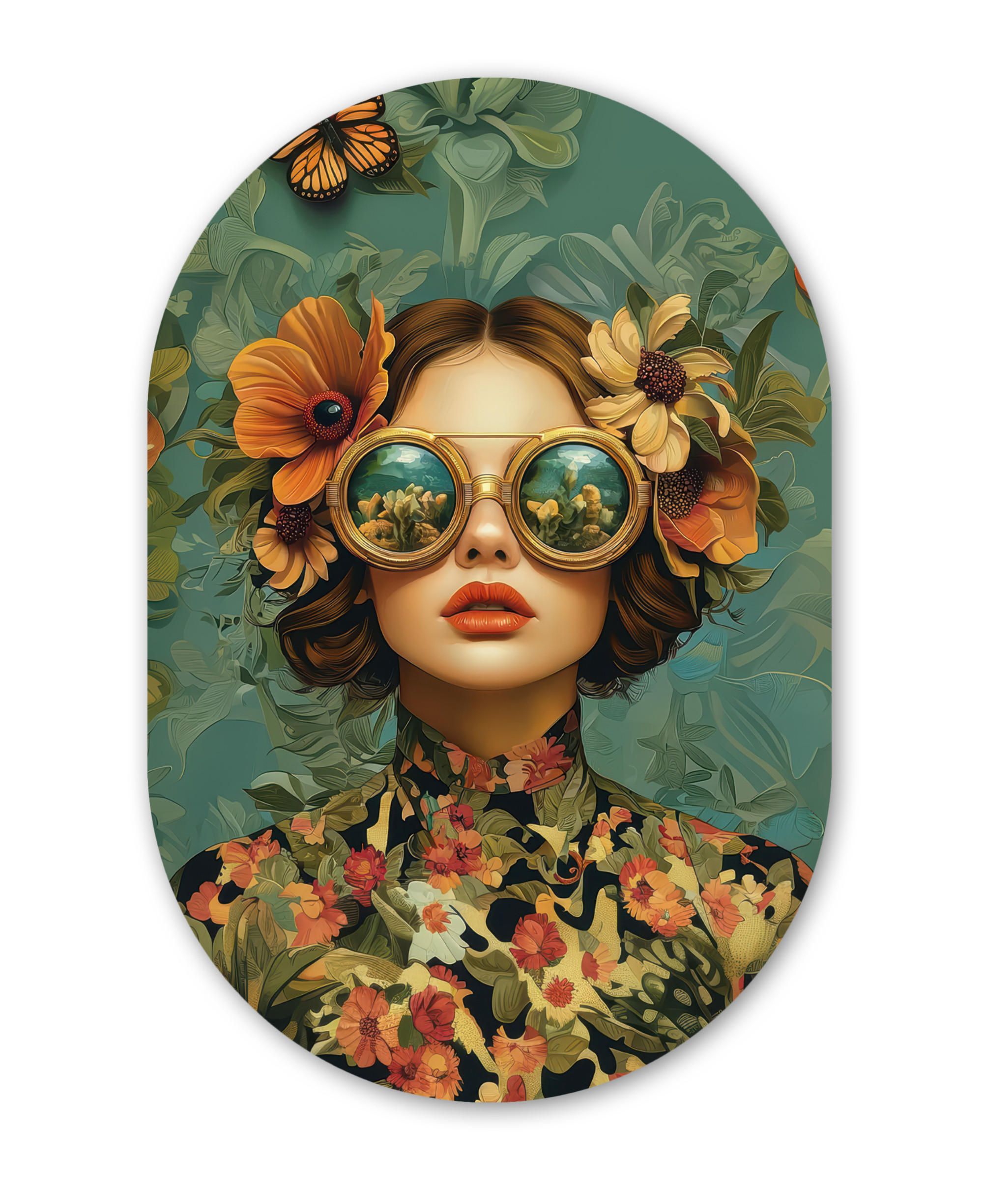 MuchoWow Wandbild Petrol 60x90 cm