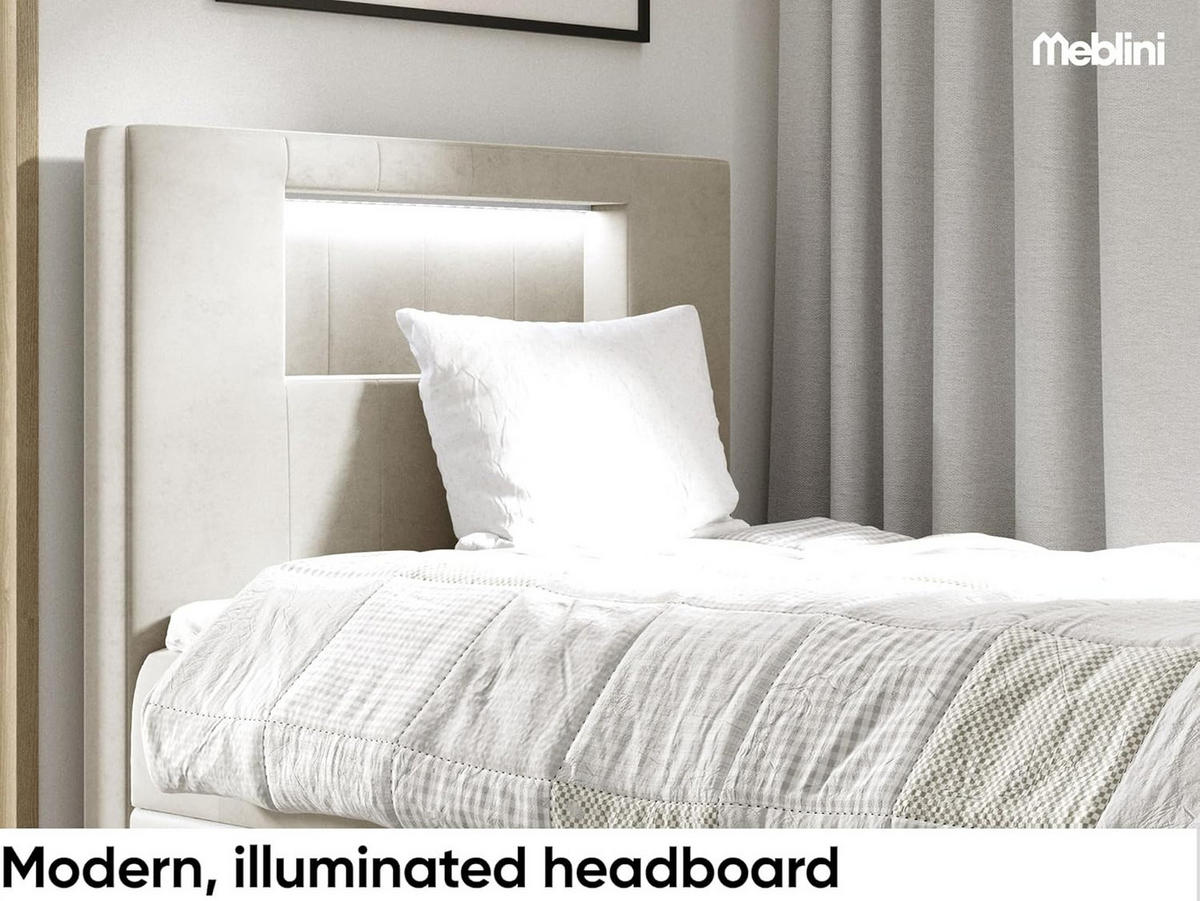 KINDERBETT GARETH 1 - Beige/Weiß, Holzwerkstoff (102/212cm) - Meblini