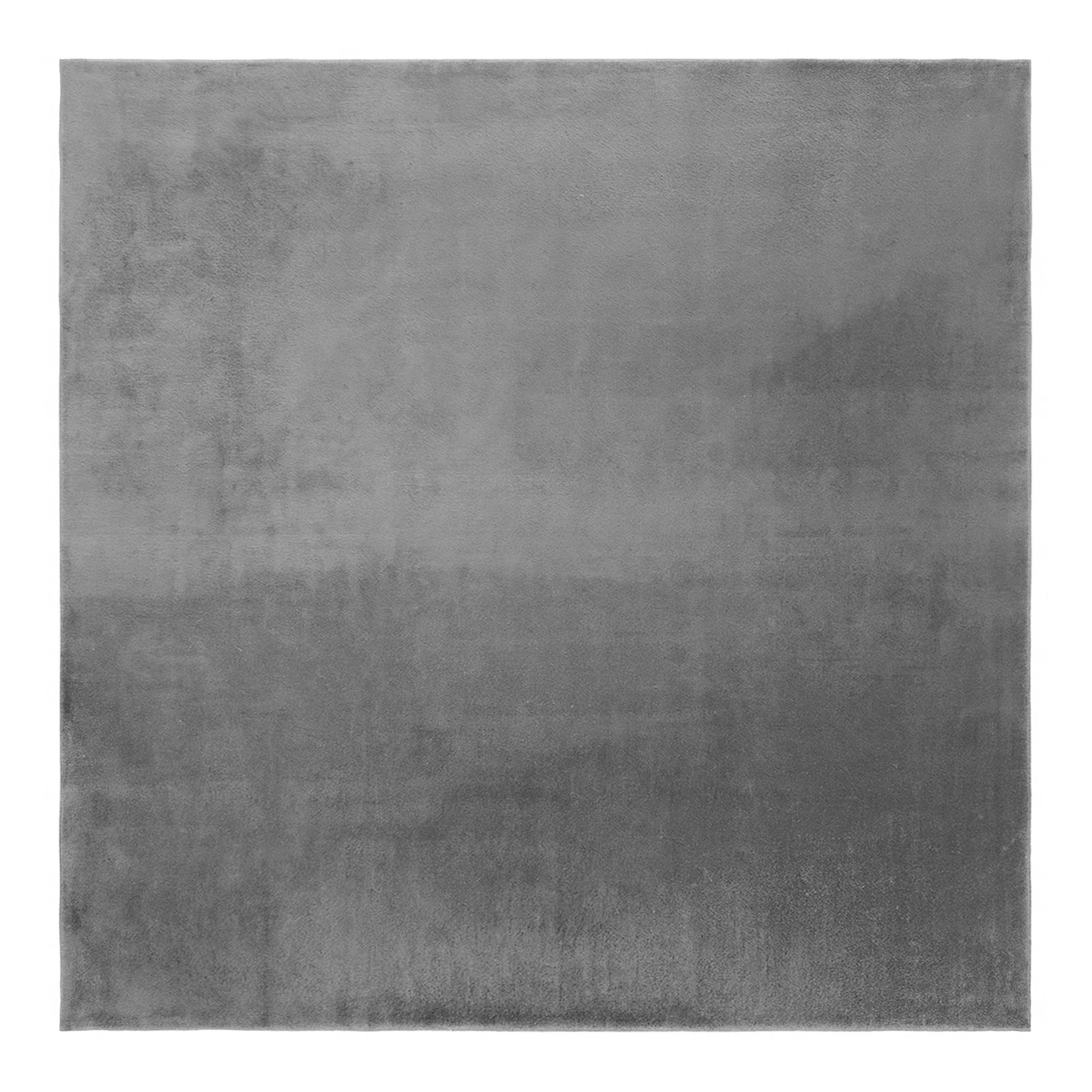 Tapiso Kurzflorteppich Hellgrau 240x240 cm