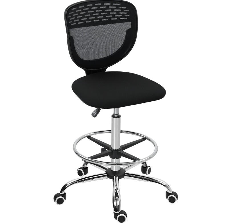BÜROSTUHL, höhenverstellbarer Sitz 68–88 cm, gepolstert, 59/59/106–126 cm, schwarz - Schwarz, Kunststoff (59/126/59cm) - Redom