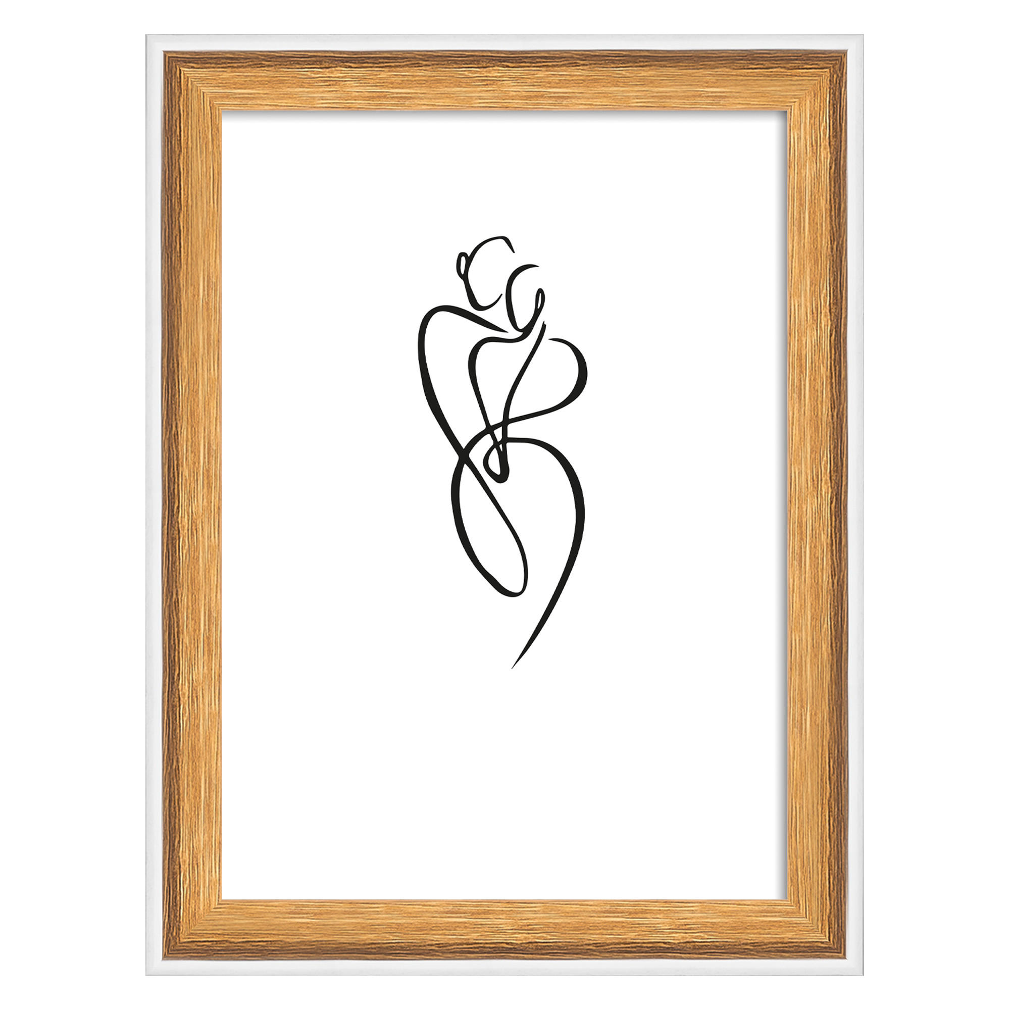 BILDERRAHMEN Silhouette Holzrahmen, 10x15 cm, Natur - Naturfarben, Holzwerkstoff (11.2/16.2/2cm) - walther design