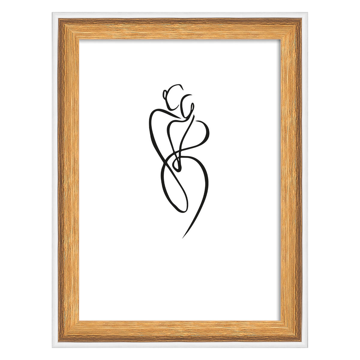 BILDERRAHMEN Silhouette Holzrahmen, 10x15 cm, Natur - Naturfarben, Holzwerkstoff (11.2/16.2/2cm) - walther design