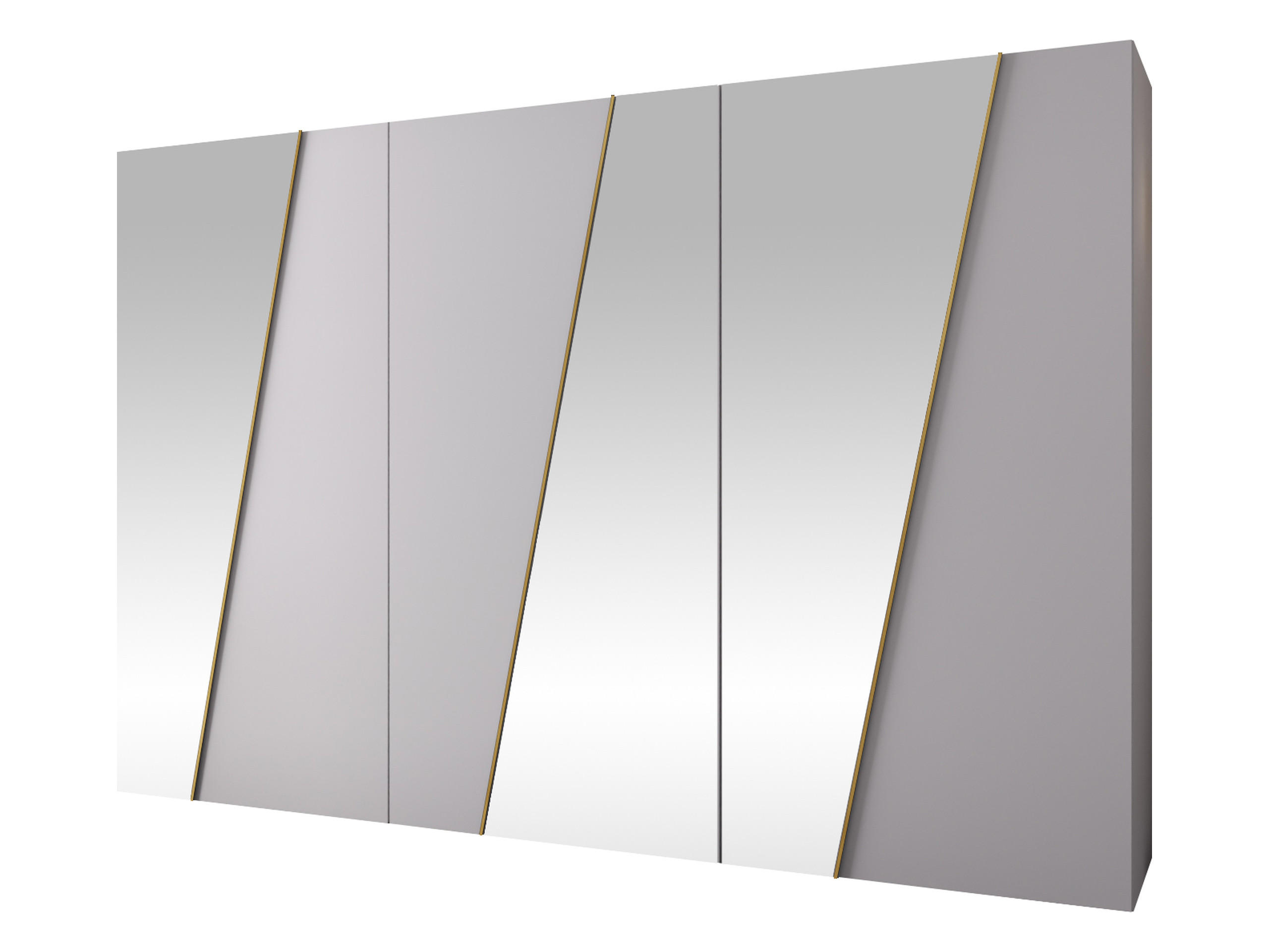 DREHTÜRENSCHRANK Zen 3L 300 cm - Goldfarben/Schwarz, Holzwerkstoff/Kunststoff (300/202/50cm) - MIRJAN24