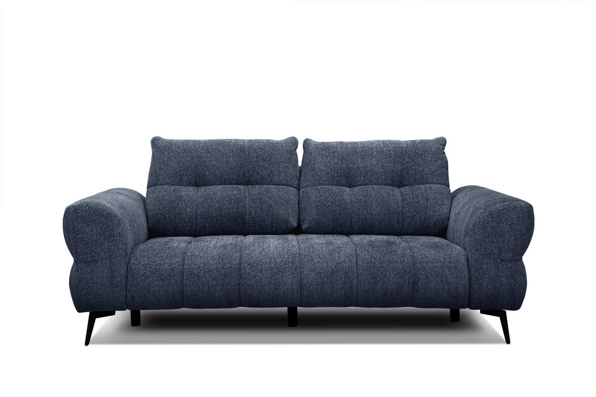 SOFA SALVINI 3-Sitzer, dunkelblau - Dunkelblau, Holz/Textil (237/88/99cm) - Courtois Laville