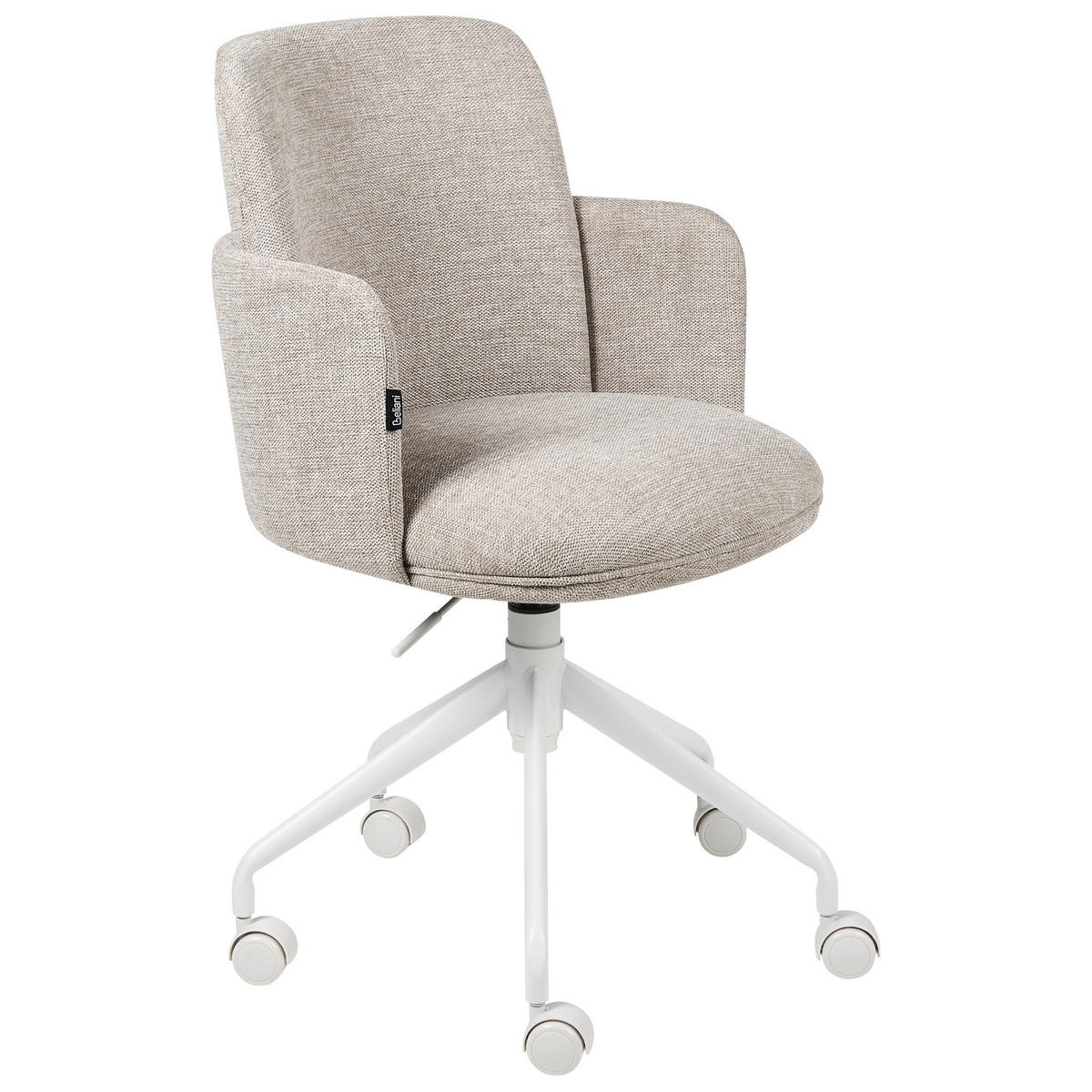 BÜROSTUHL Beige Dryden - Beige/Weiß, Textil (60/84/60cm) - Beliani