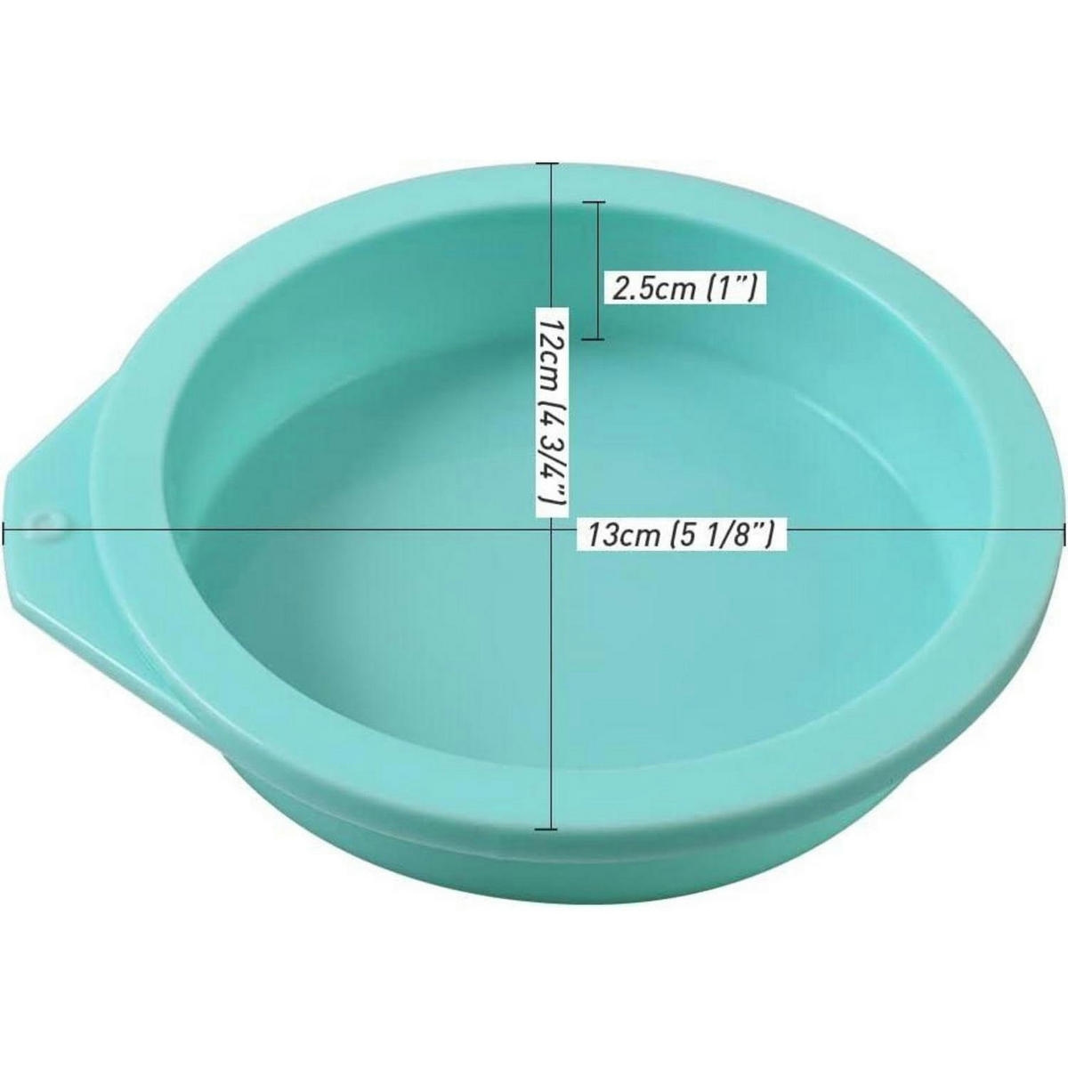 KUCHENFORM 6er Set Silikon Rund 12 cm - Türkis, Kunststoff (13/2.5/12cm)