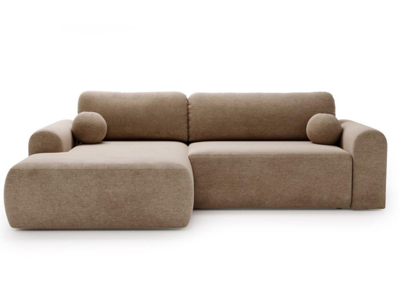 ECKSOFA Savana Braun Links - Braun, Holz/Textil (257/177cm) - Graingold