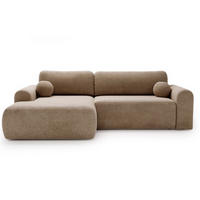 ECKSOFA Savana Braun Links - Braun, Holz/Textil (257/177cm) - Graingold