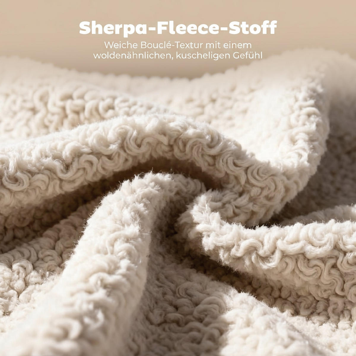 ESSZIMMERSTÜHLE 2er Set Polyestet Cremeweiß - Creme/Naturfarben, Holz/Textil (46.5/80/52cm) - HOMCOM