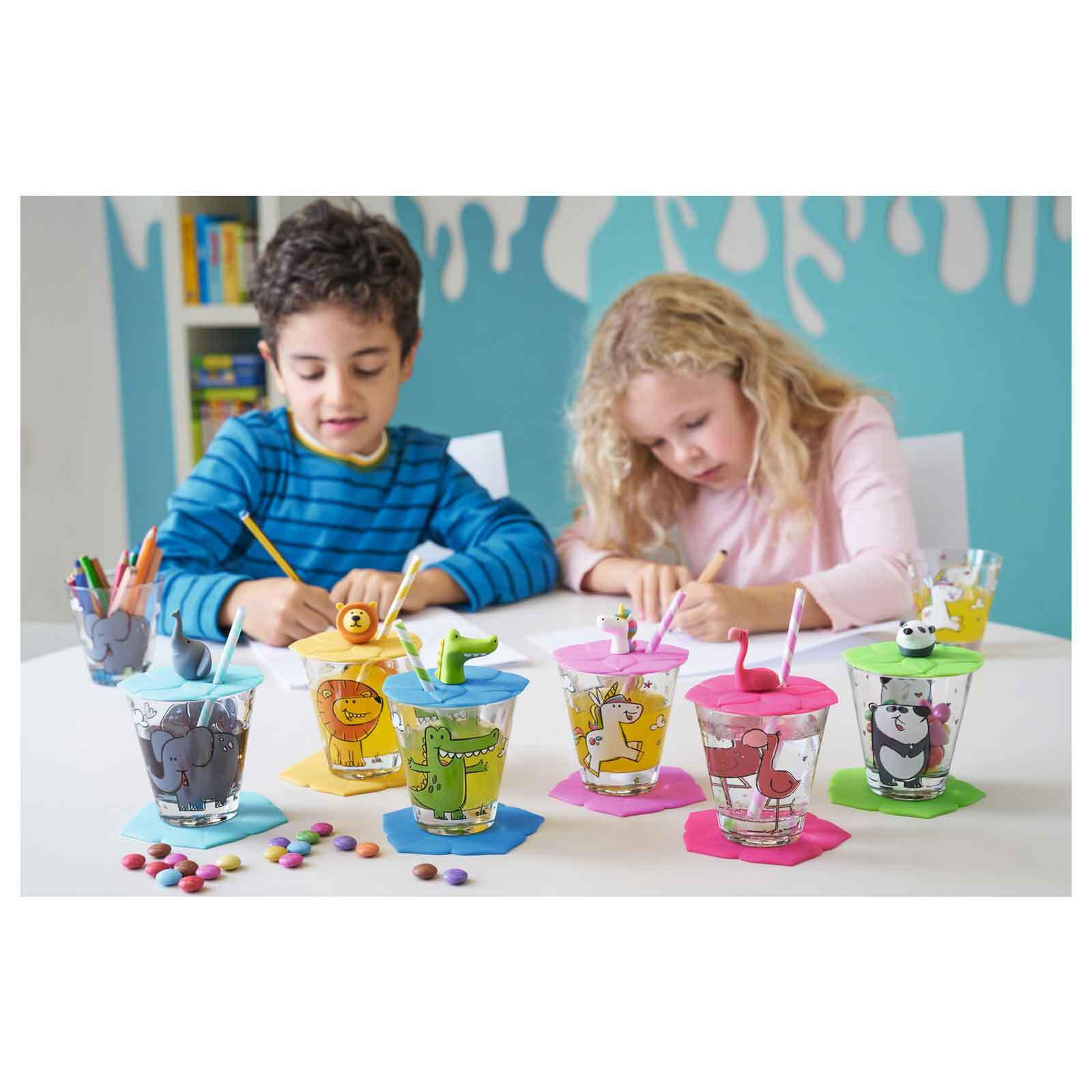 KINDERBECHER-DECKEL Bambini bunt 6er Set - Multicolor, Kunststoff (0.001L) - Leonardo Living