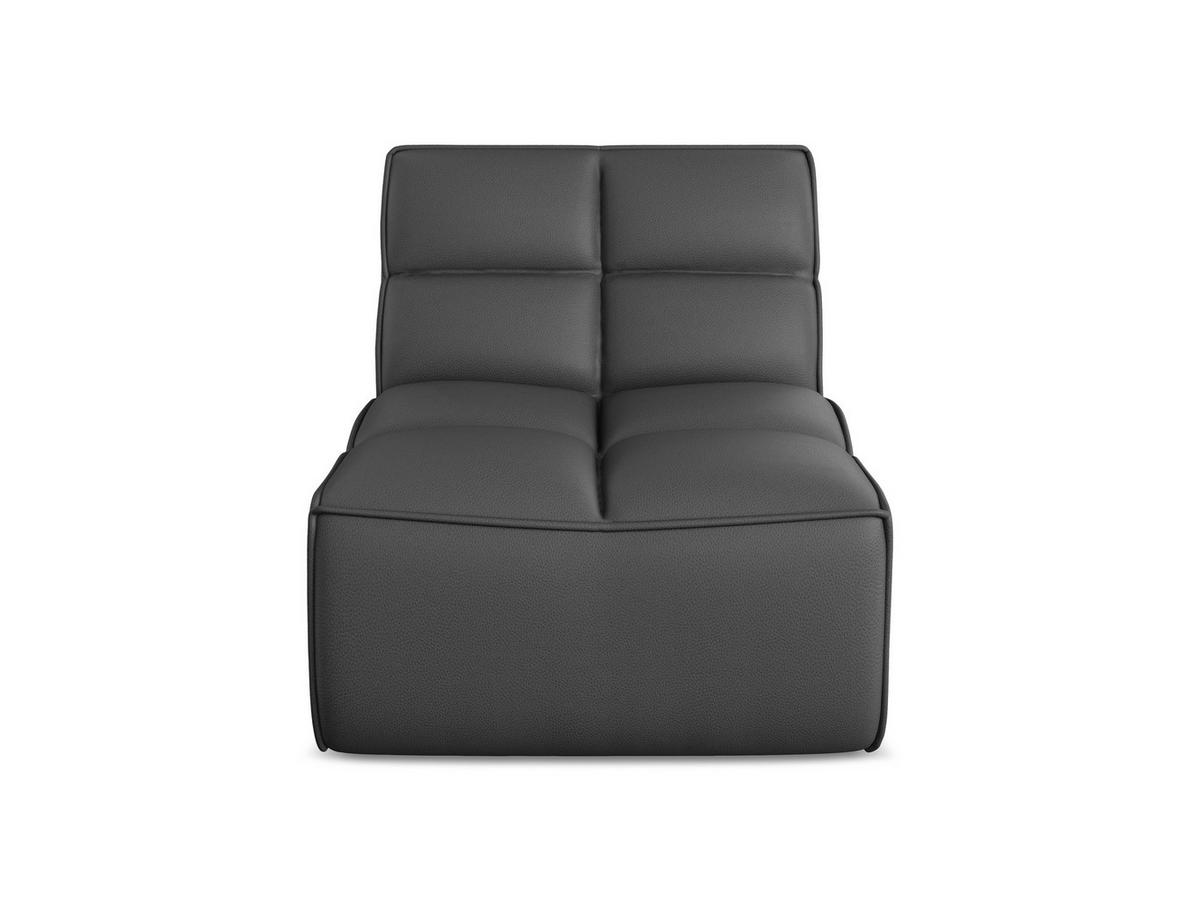 SESSEL Kunstleder Grau - Beige/Schwarz, Leder/Kunststoff (80/75/93cm) - Makamii