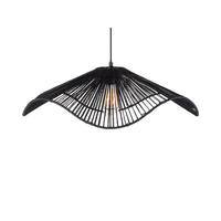HANGELAMPE Sombra 62/62/19 cm - Schwarz, Naturmaterialien (62/62/19cm) - Leitmotiv