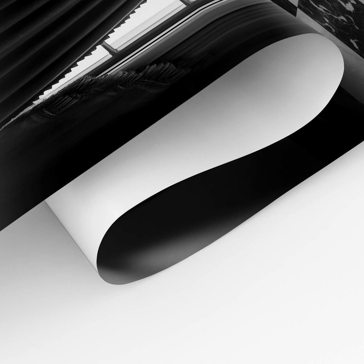 POSTER für Badezimmer WC HIRSCH in der Toilette Schwarz-Weiß Abstraktion 30x40cm - Schwarz/Weiß, Papier (30/40/1cm) - Muralo