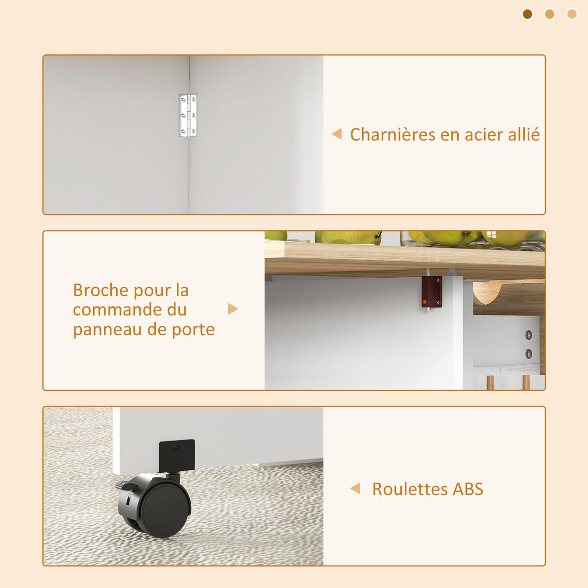 ESSTISCH Eiche 1 Stück - Beige, Kunststoff (120/72/75cm) - GiPP