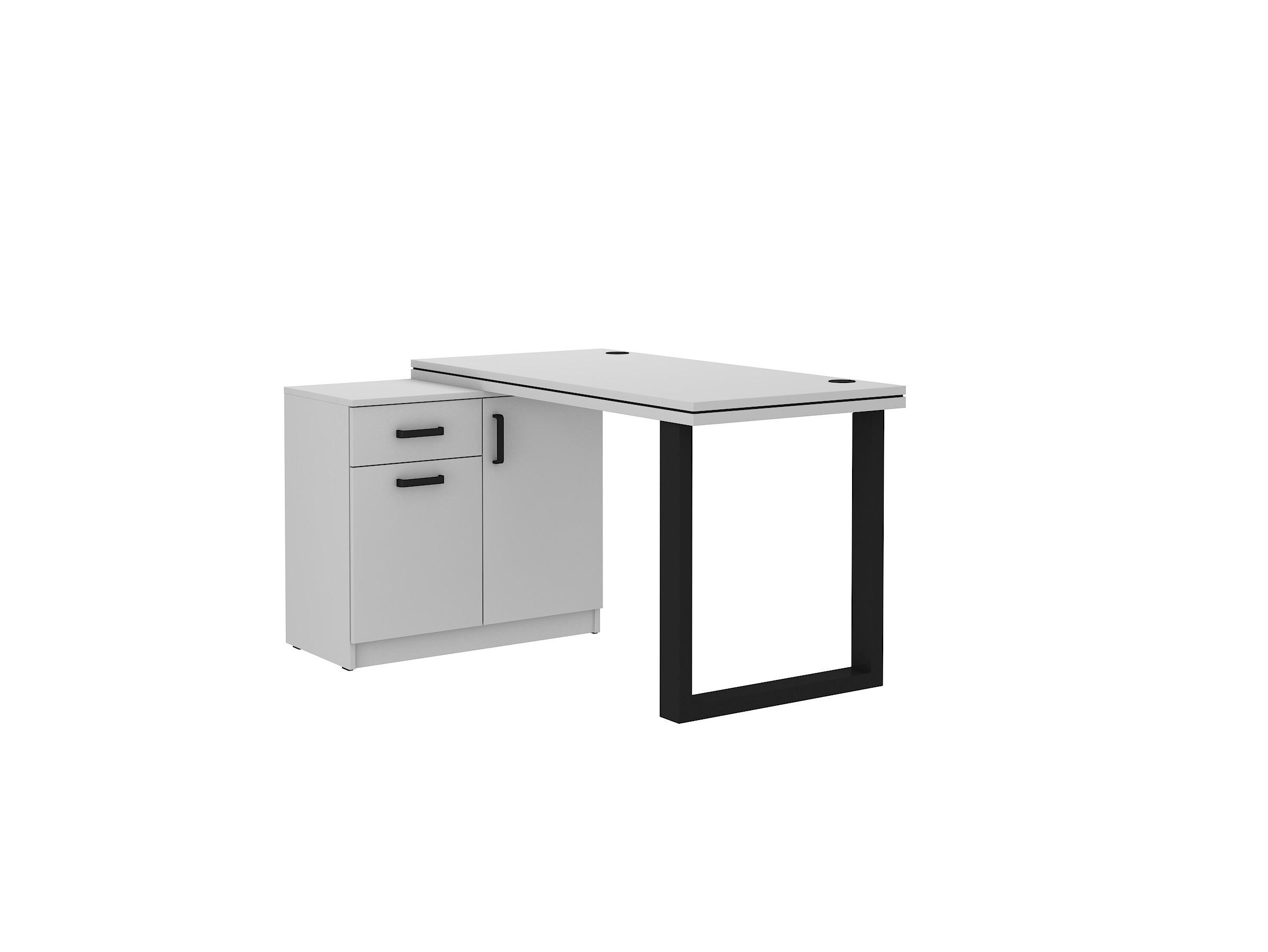 SCHREIBTISCH MALTESA 138x67x78,1 cm Bürotisch Computertisch, Grau - Grau, Holzwerkstoff (67/138/78.1cm) - MASSENO