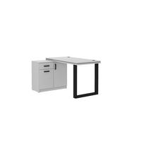 SCHREIBTISCH MALTESA 138x67x78,1 cm Bürotisch Computertisch, Grau - Grau, Holzwerkstoff (67/138/78.1cm) - MASSENO