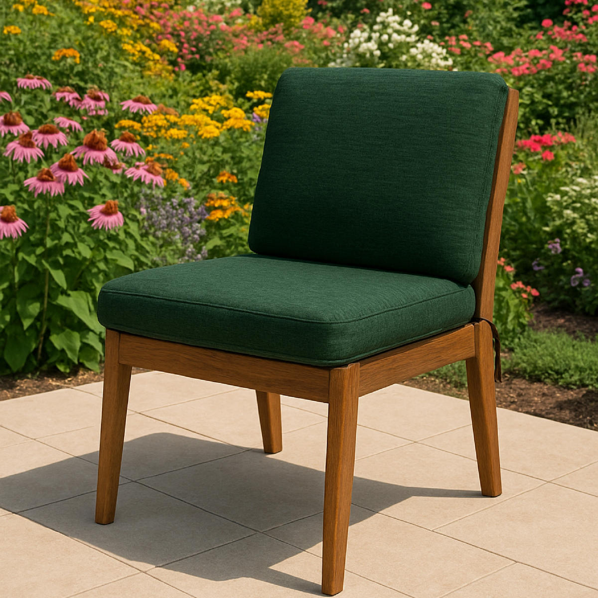 SESSELAUFLAGE Slough - 45x88cm, dunkelgrün - Grün, Textil (45/7/88cm) - TPFGarden