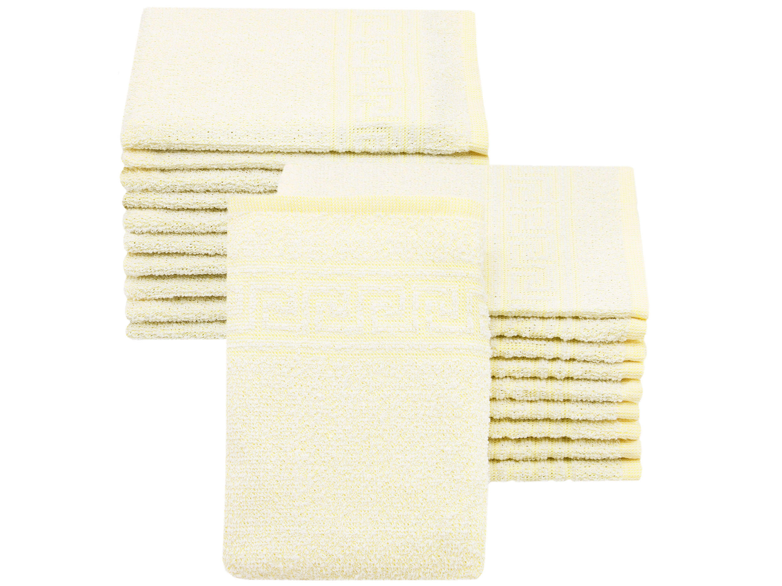 WASCHHANDSCHUH, 20er-Set, 16x22 cm, 70% Baumwolle, 30% Polyester, Gelb - Gelb, Textil (16/22cm) - Zollner