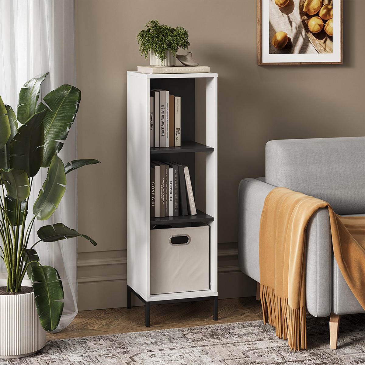 KNIHOVNA Eliza Bílá - bílá, kompozitní dřevo (36/120/36cm) - Vicco