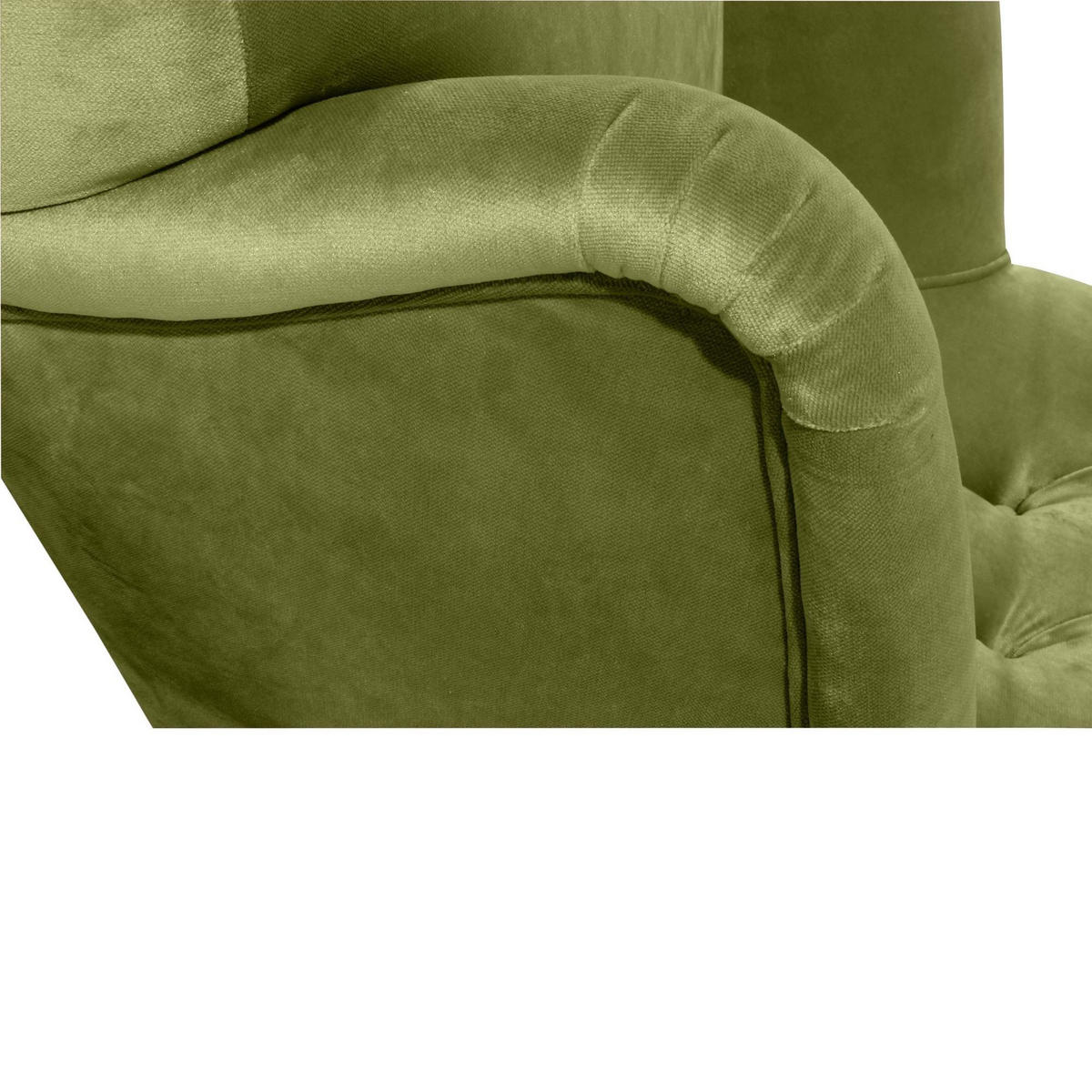 SESSEL Kaiya Bezug Samtvelours Buche natur / oliv - Grün, Kunststoff (71/97/82cm) - 58aufmkessel