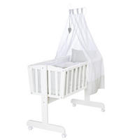 BABYWIEGENSETT Heartbreakerbär - Weiß, Holzwerkstoff/Textil (40/90cm) - Roba