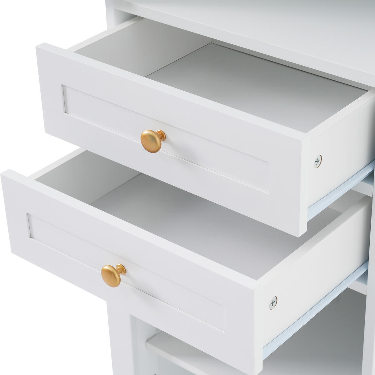 BADEZIMMERSCHRANK mit Glastür 45 x 36 x 160 cm Weiß - Weiß, Glas (36/160/45cm) - Beauniv