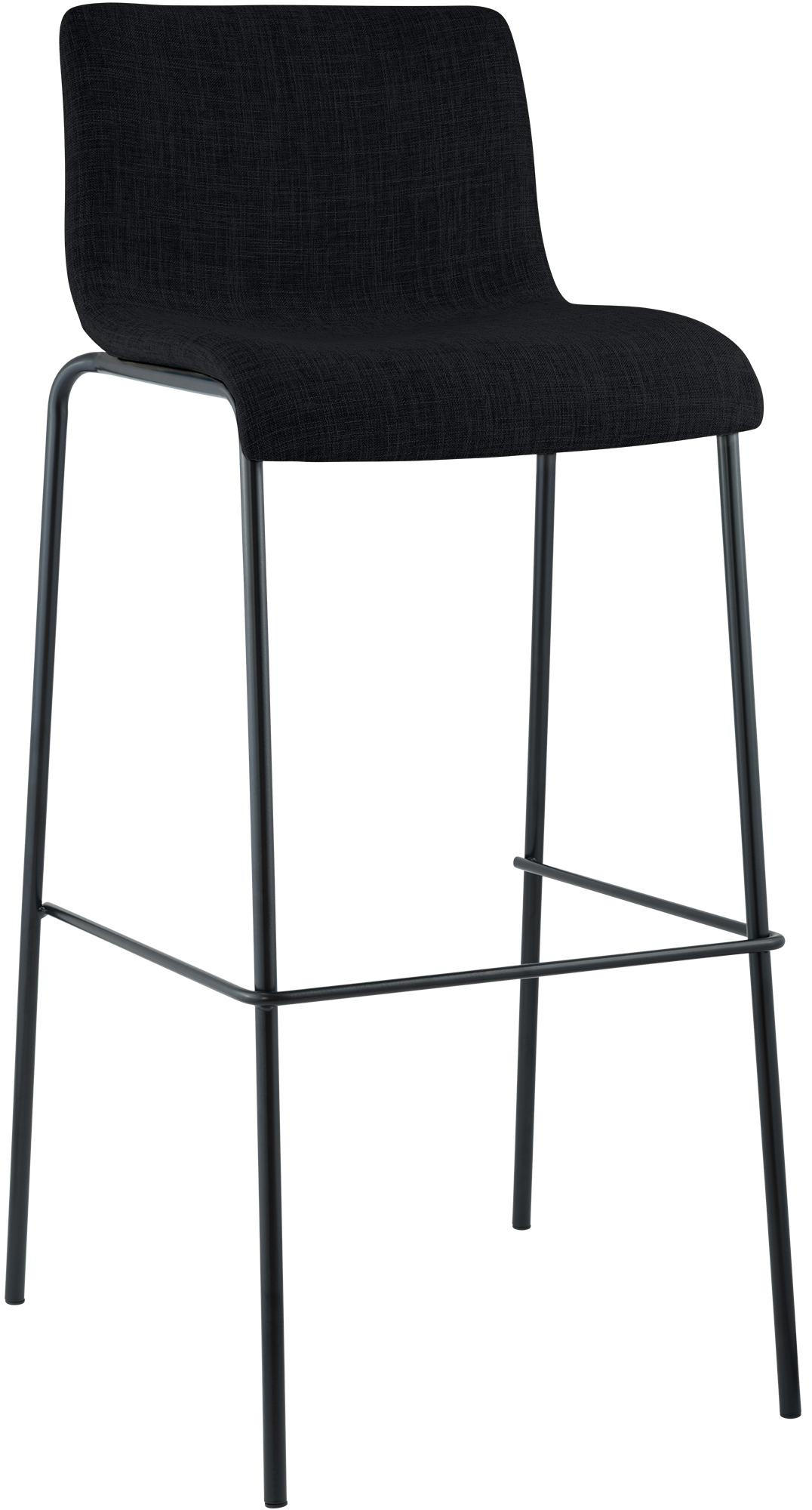 BARHOCKER Stoff Schwarz - Schwarz, Textil/Metall (43/100/48cm) - CLP