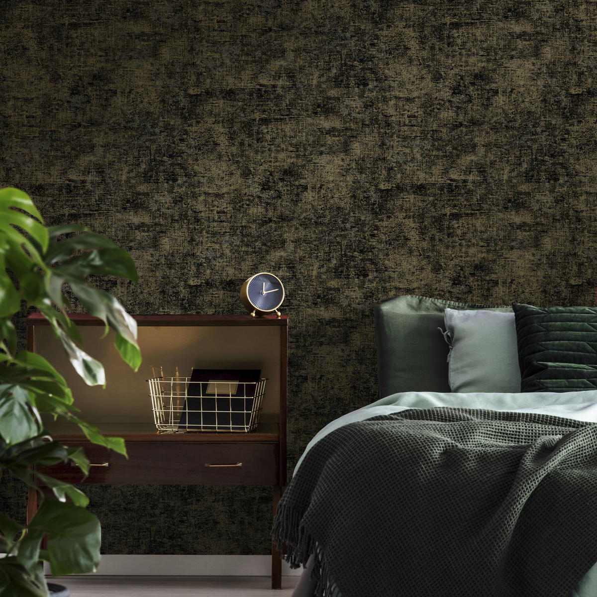 VLIESTAPETE Beton - Schwarz, Papier/Kunststoff (52/1000cm) - Easy Decor