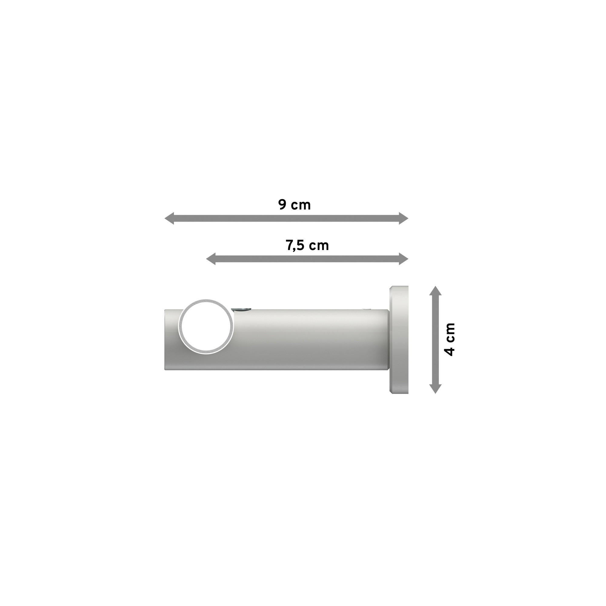 GARDINENSTANGEN-SET Platon Verano 240 cm (geteilt in 2 x 120 cm), 1-läufig (ohne Ringe), 20 mm Ø Weiß - Chromfarben/Weiß, Metall (240cm) - INTERDECO