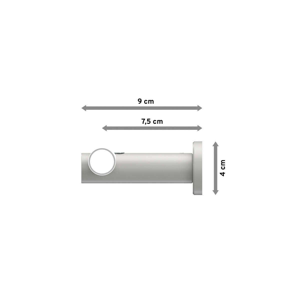 GARDINENSTANGEN-SET Platon Luino 480 cm (geteilt in 3 x 160 cm), 1-läufig (ohne Ringe), 20 mm Ø Weiß - Weiß, Metall (480cm) - INTERDECO