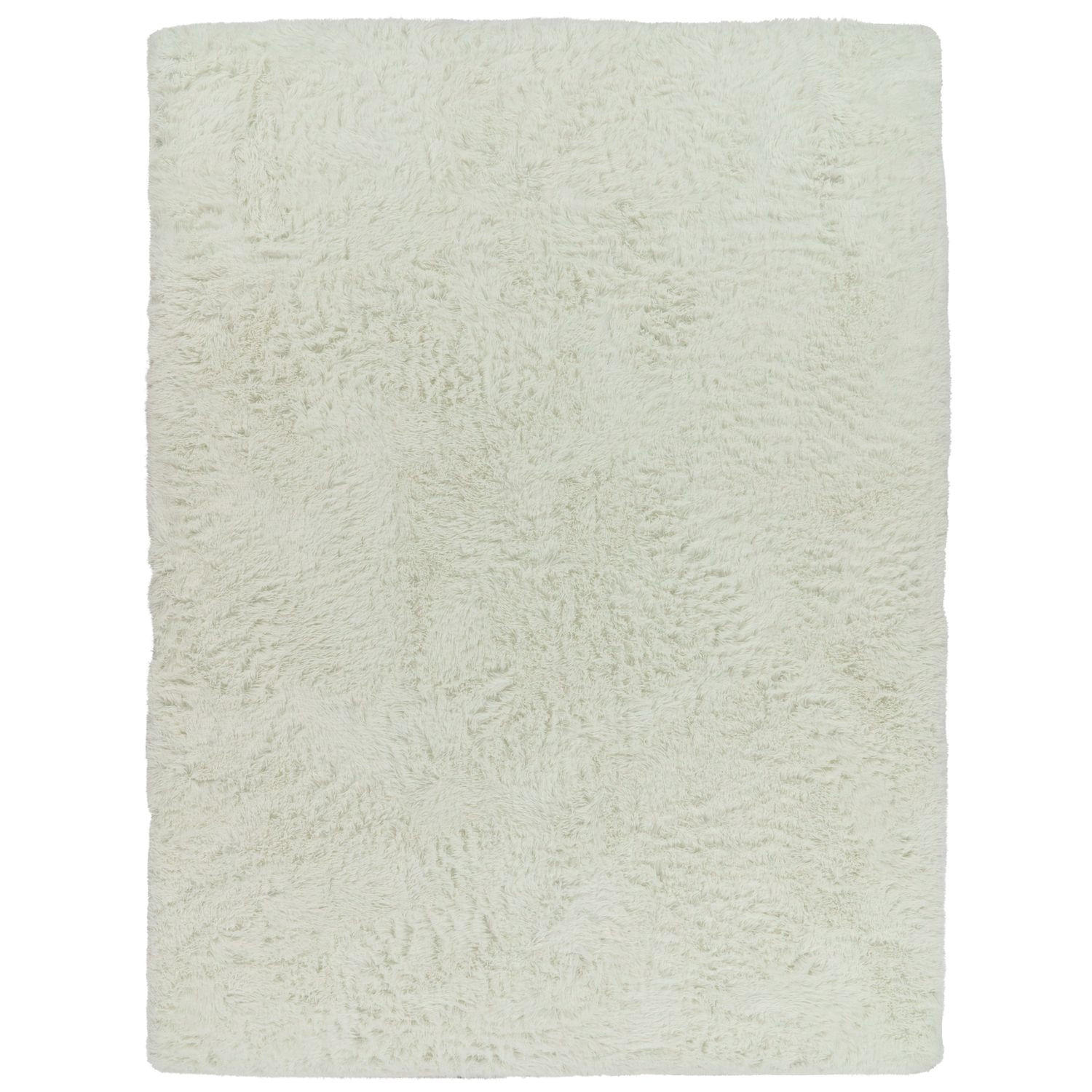 HOCHFLORTEPPICH Weiß 80 x 150 cm - Weiß, Kunststoff (80/150cm) - TT Home