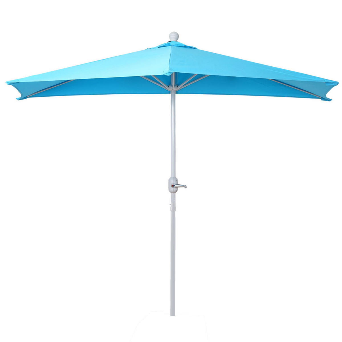 SONNENSCHIRM HALBRUND UV 50+ Türkis - Türkis, Textil (285/145cm) - MCW
