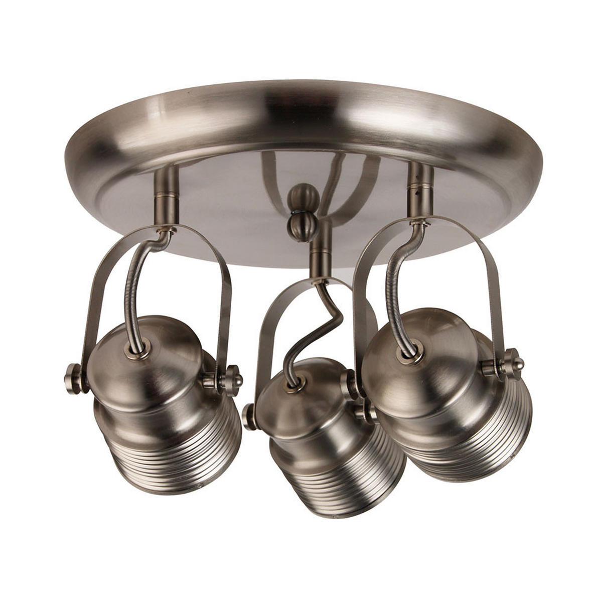 LED DECKENLEUCHTE Nickel-matt Silber - Silberfarben, Metall (25/15/25cm)