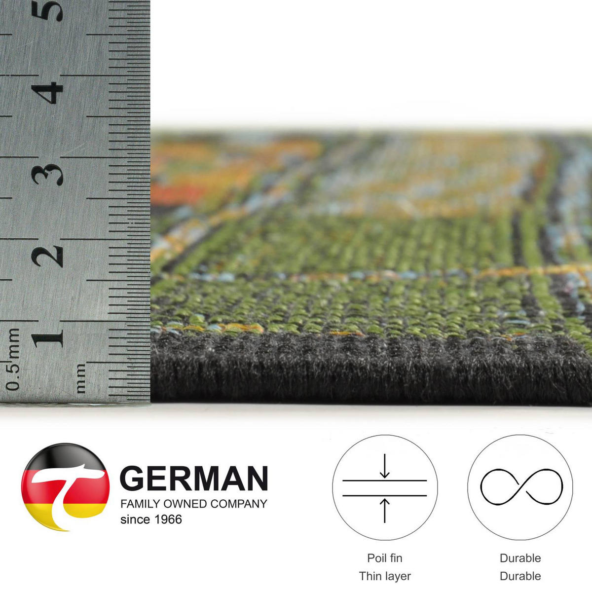 OUTDOORTEPPICH Aurora 60x100 cm - Grün, Textil (60/100cm) - Gino Falcone
