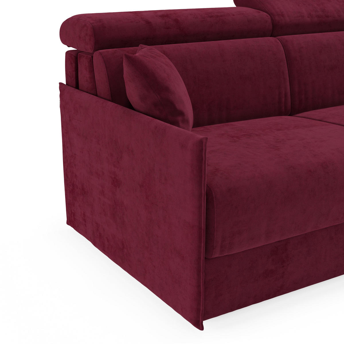 LINEARSOFA Miryam - Bordeaux, Metall (149/83/98cm) - Divani.store