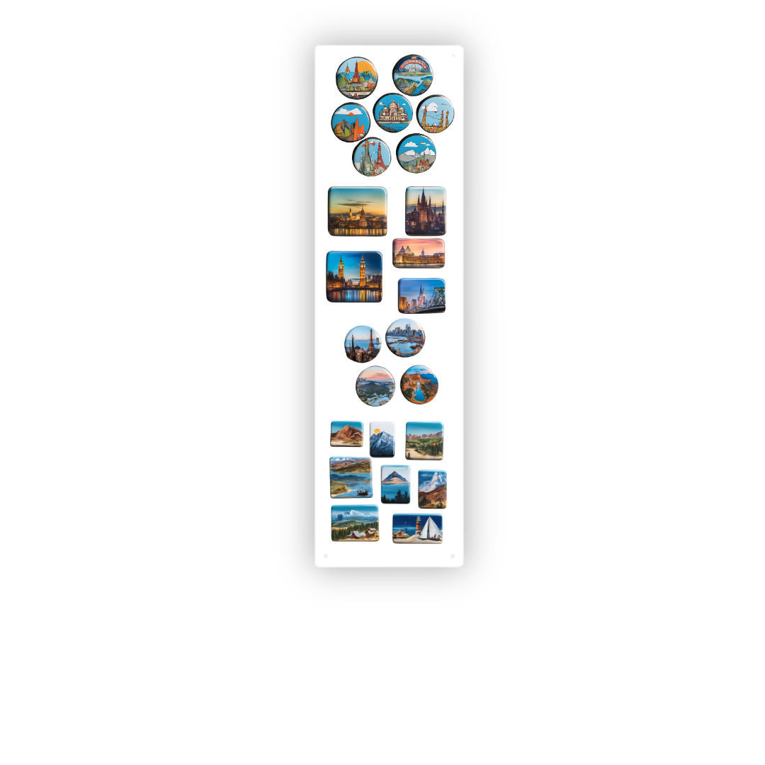 MAGNETTAFEL Klein & Groß Weiß 70x20 cm - Magnetisches Stahlboard für Magnete, Fotos und Notizen, Beschreibbar - Weiß, Metall (20/70/0.7cm) - ANWICAR