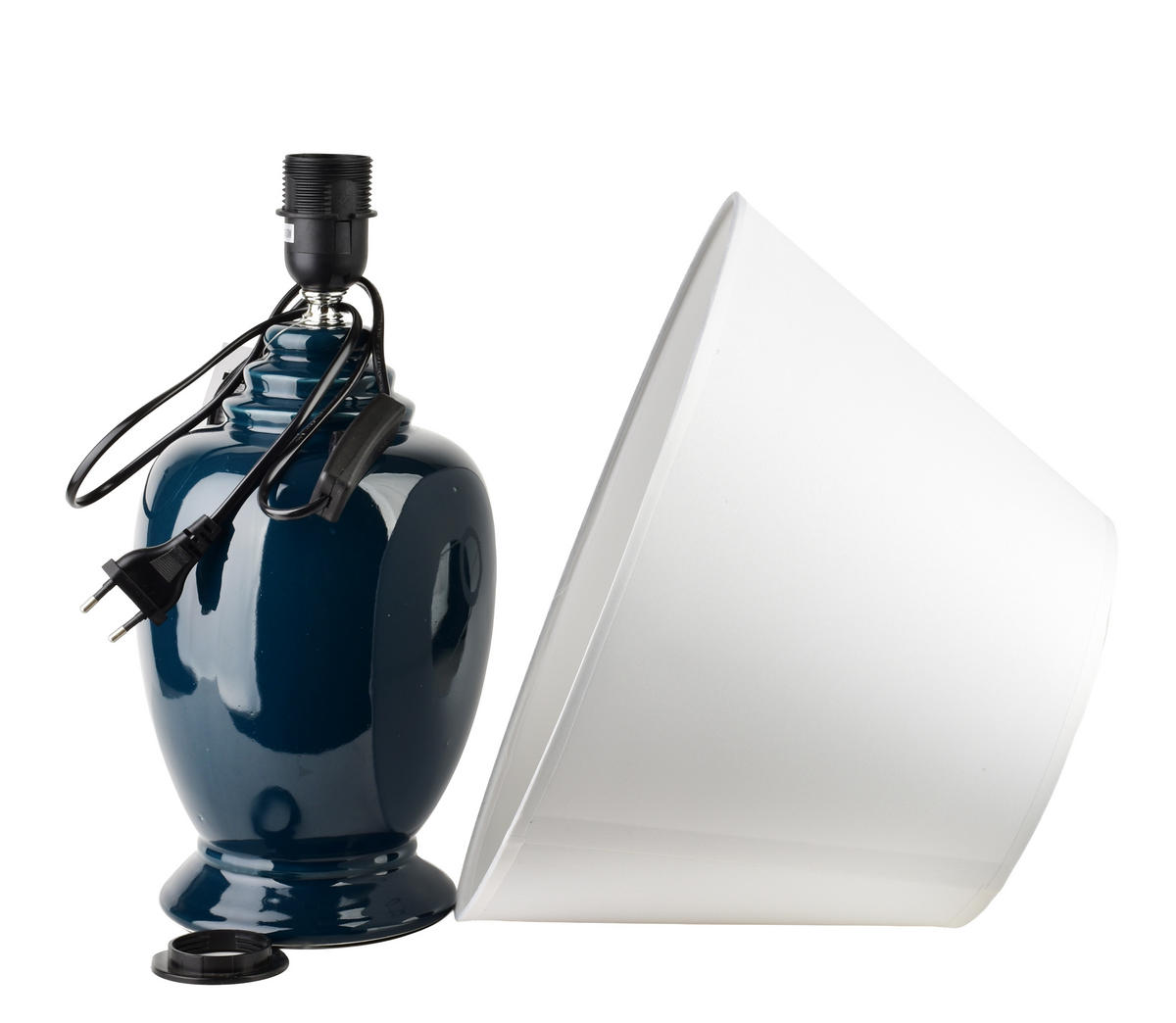 TISCHLAMPE Leti Dunkelblau 17/34.5/52.5 cm Keramik - Dunkelblau, Keramik (17/34.5/52.5cm) - Mondex