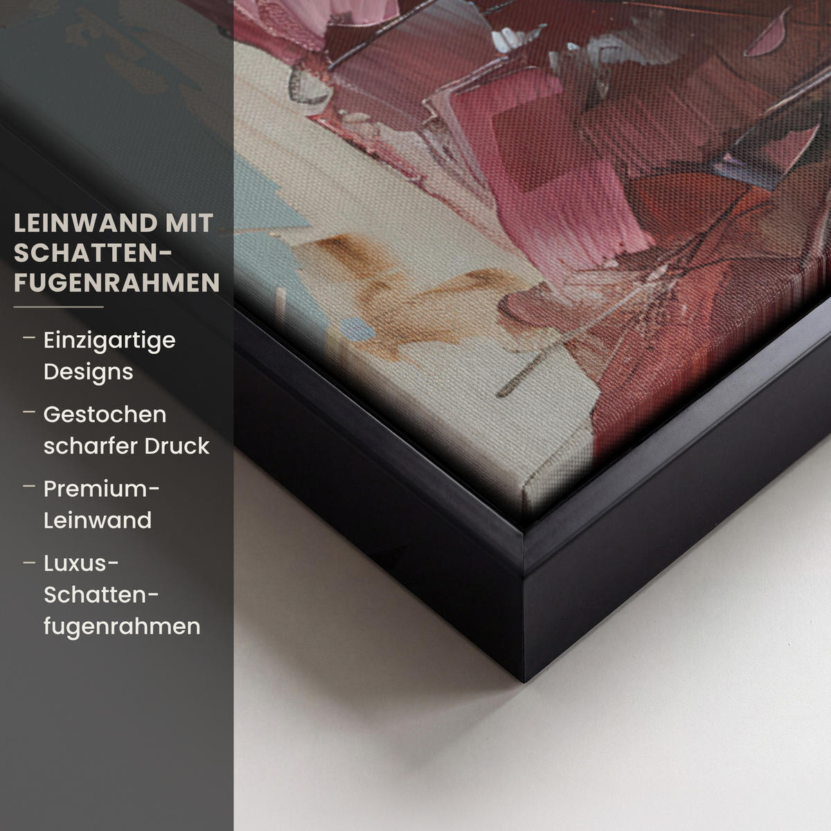 LEINWAND Bilder mit Rahmen - Frau - Lackierung - Porträt - Modern - 40x60 - Altrosa, Textil (40/60cm) - MuchoWow