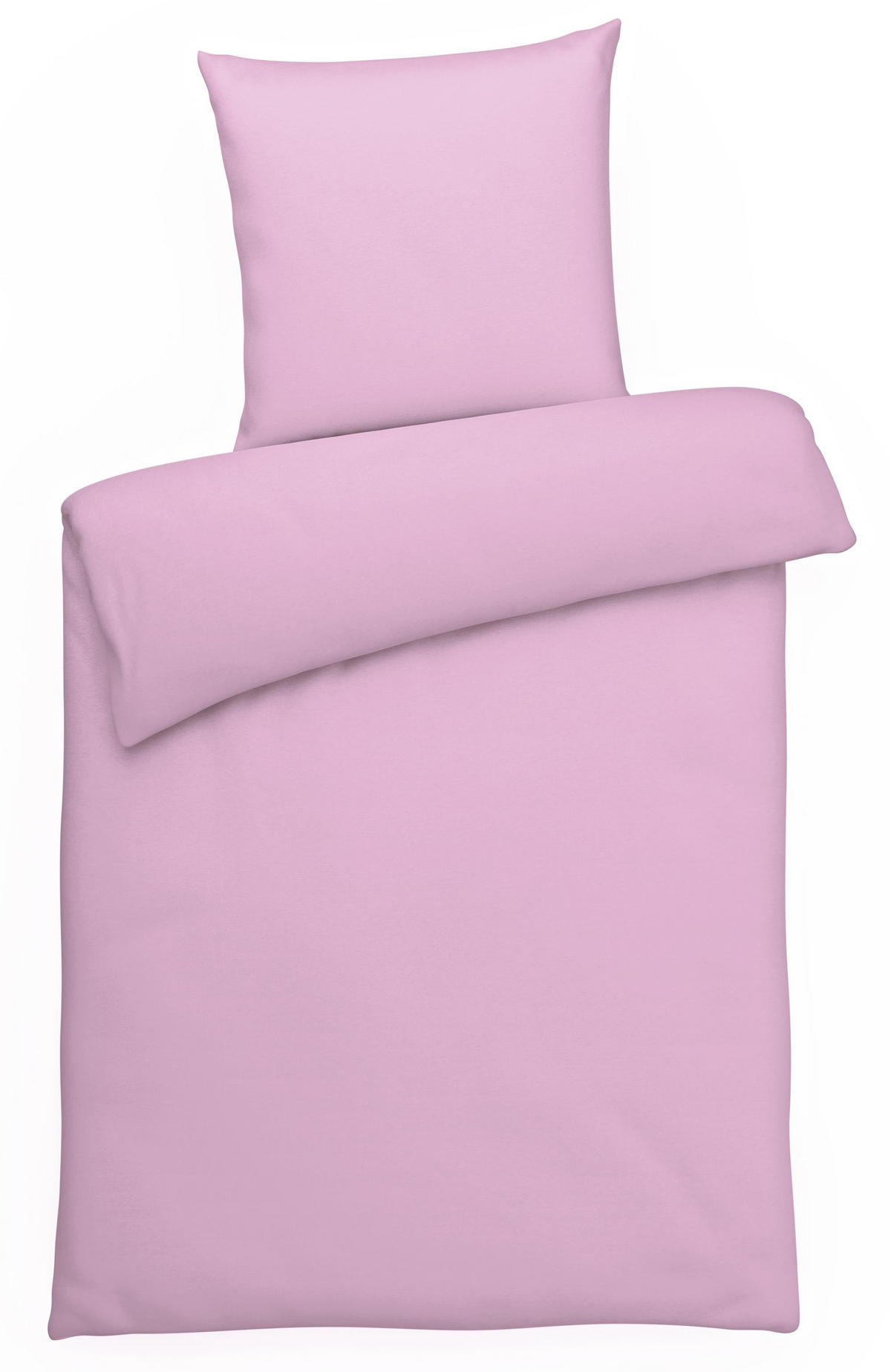 MAKO-SATIN-BETTWÄSCHE 155x220 Bettbezug einfarbig 100% Baumwolle - Uni Flieder - Flieder, Textil (155/220cm) - Carpe Sonno