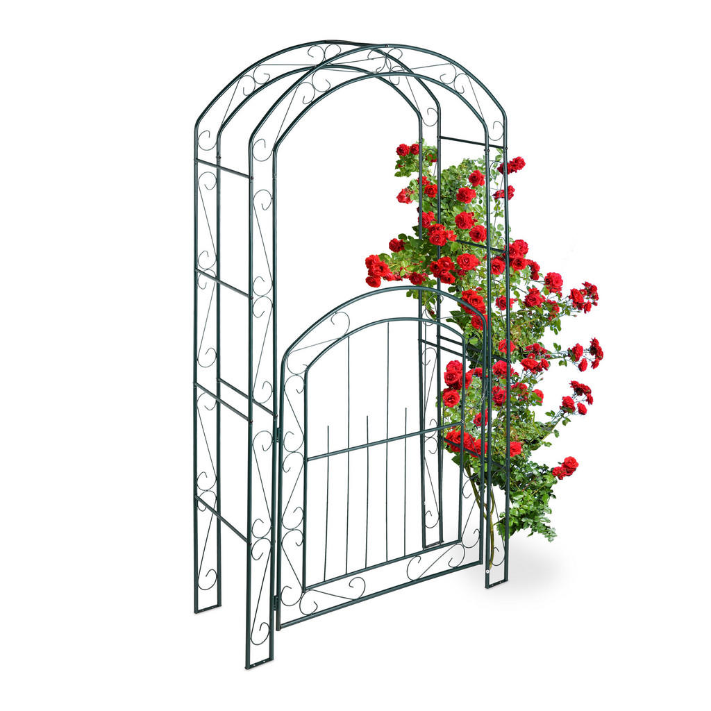 BOLTĂ Verde închis metal cu poartă 215 cm