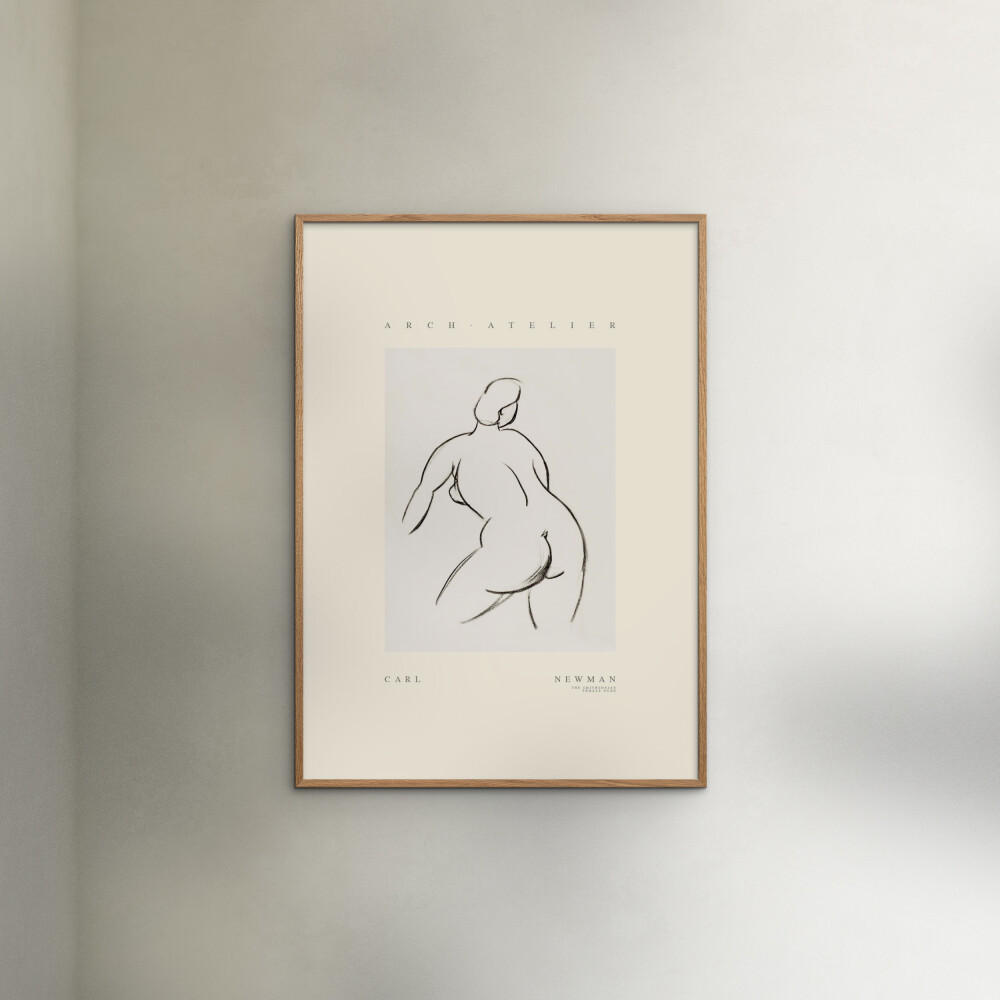 POSTER mit Rahmen Arch Atelier - Carl Newman 02 - Eichefarben/Naturfarben, Holz/Papier (70/100cm) - Poster&Frame