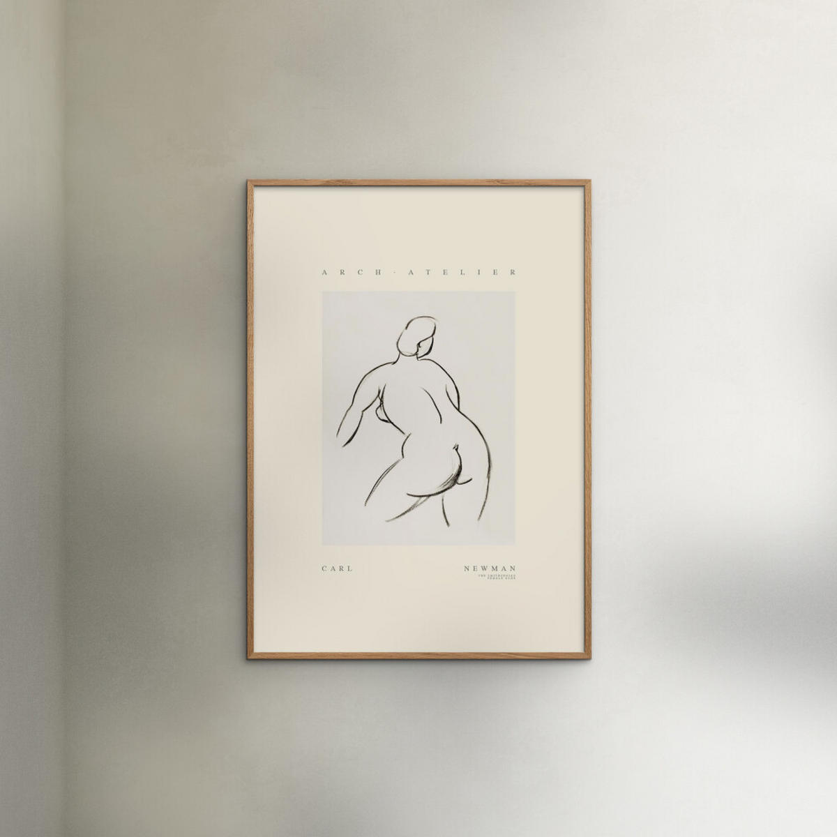 POSTER mit Rahmen Arch Atelier - Carl Newman 02 - Eichefarben/Naturfarben, Holz/Papier (70/100cm) - Poster&Frame