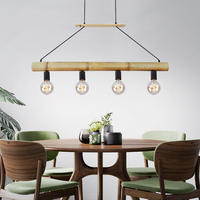 HÄNGELEUCHTE Metall Bambusoptik Braun - Braun, Holz (100/7/120cm) - Globo Lighting